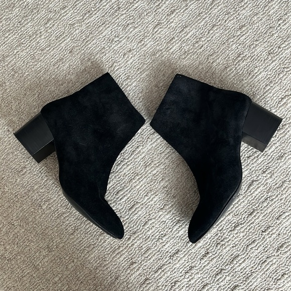 Thursday Everyday Paloma Suede Block Stacked Heel Boots Black size 10 - Picture 5 of 12